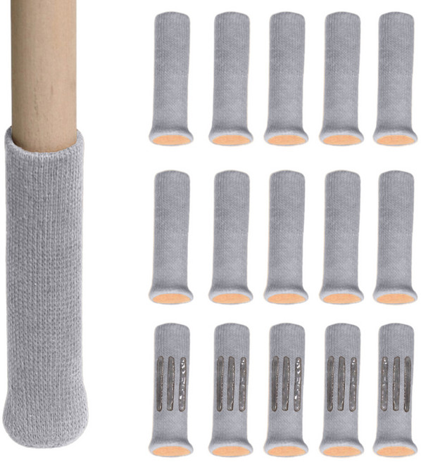 써뉴즈 홈 의자 소음 미끄럼방지 발커버, 그레이, 16개