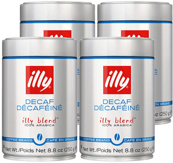 일리 디카페인 원두, 홀빈(분쇄안함), 250g, 4개