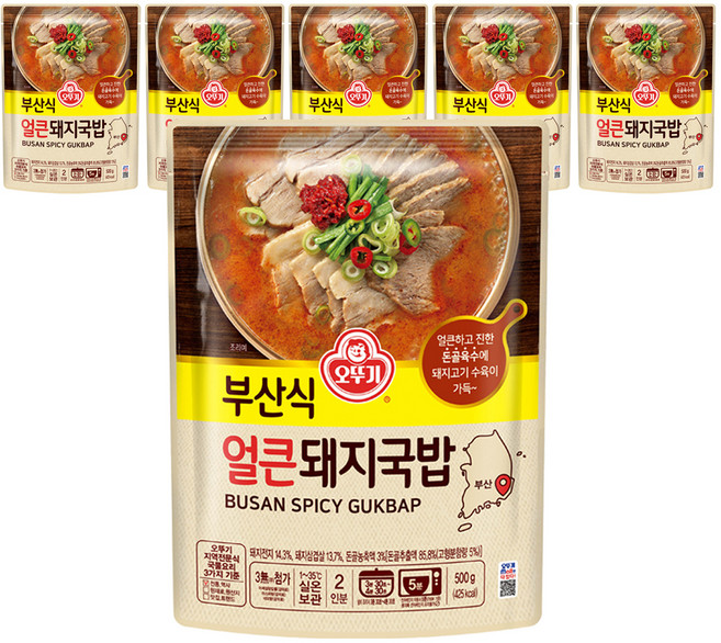 오뚜기 부산식 얼큰 돼지국밥, 6개, 500g