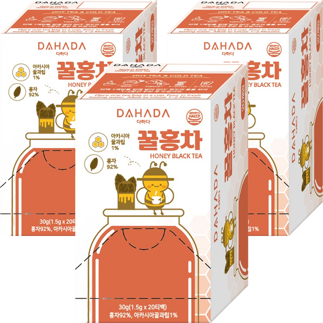 다하다 꿀홍차, 1.5g, 20개입, 3개