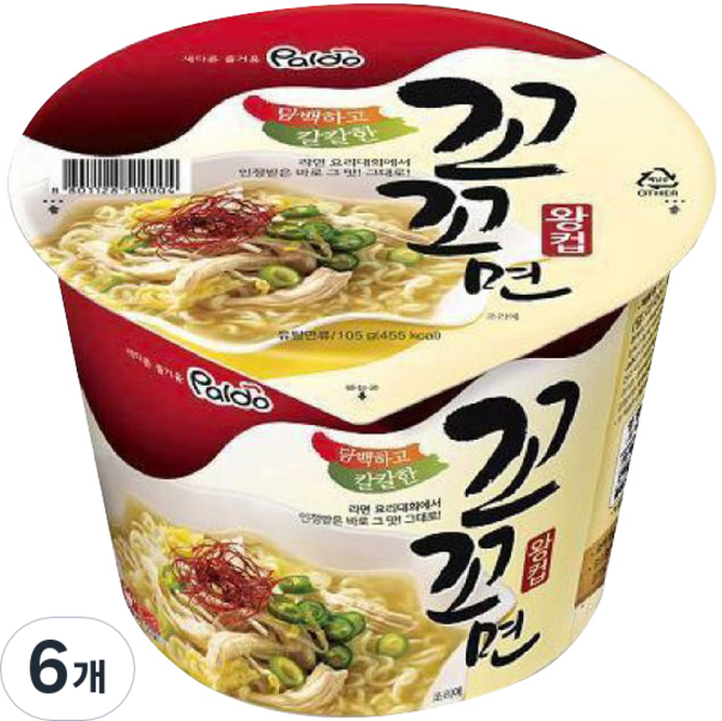 꼬꼬면 큰 컵 105g, 6개