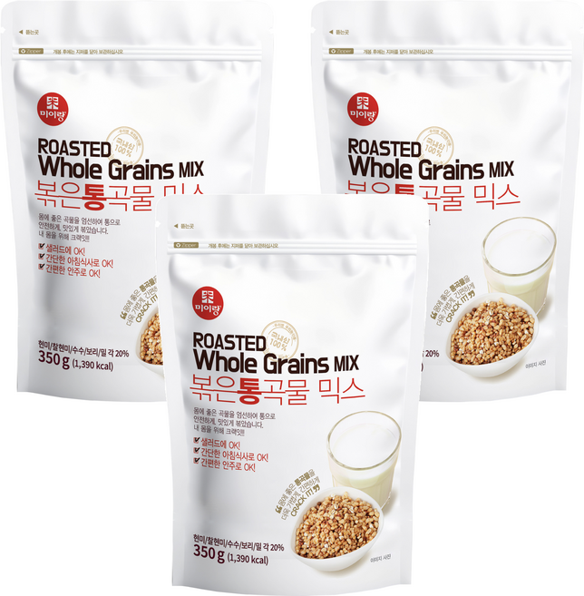 미이랑 볶은 통곡물 믹스, 3개, 350g