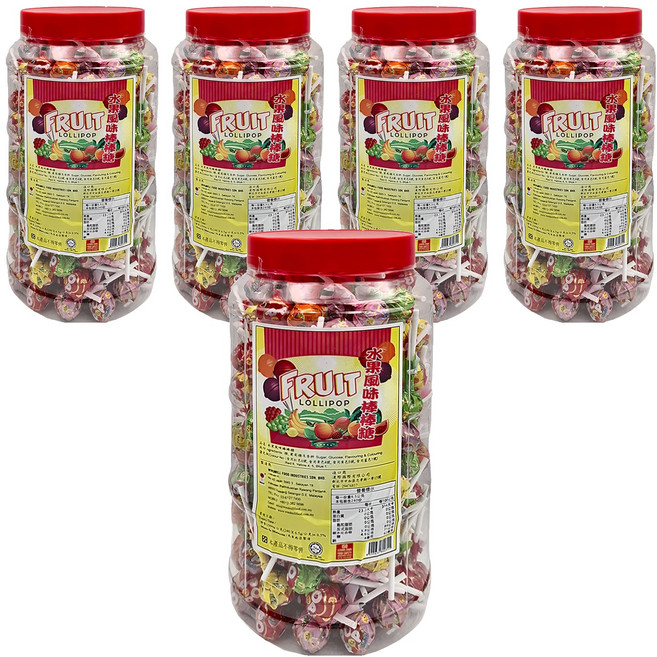 馬來西亞 Windmill fruit 水果風味棒棒糖 240支, 1560g, 5罐