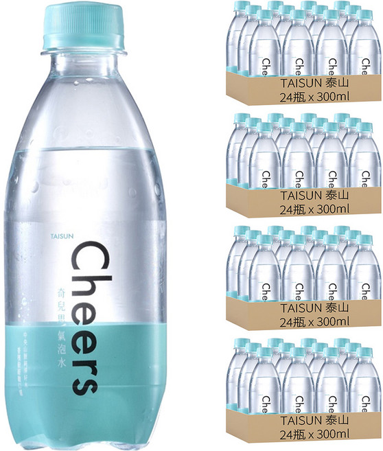 TAISUN 泰山 CHEERS 氣泡水, 300ml, 96瓶
