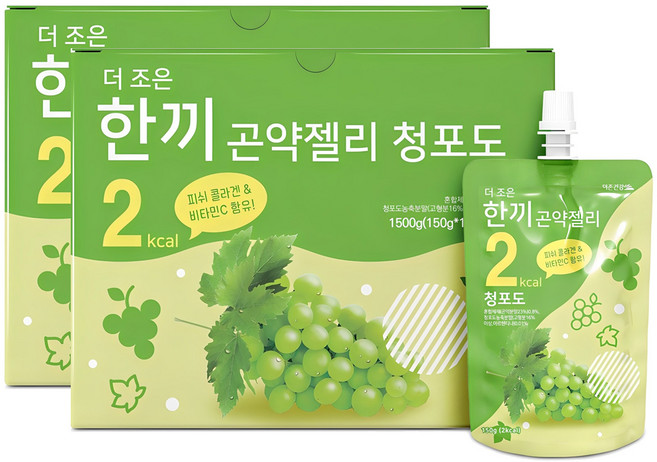 더존건강 더 조은 한끼곤약젤리 청포도 10개입, 1.5L, 2박스