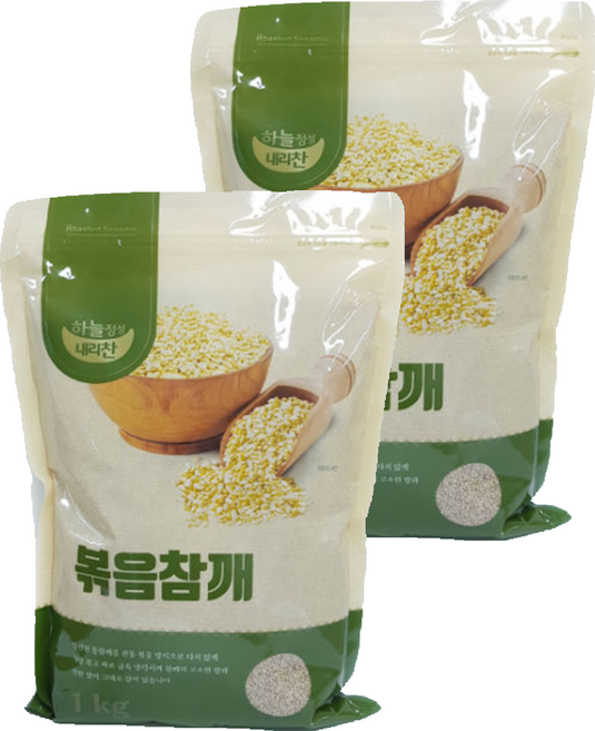 하늘정성내리찬 볶음참깨(인도산), 1kg, 2개