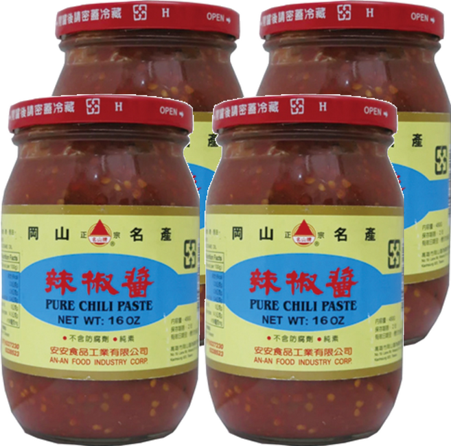 名山牌 安安 辣椒醬, 450g, 4罐