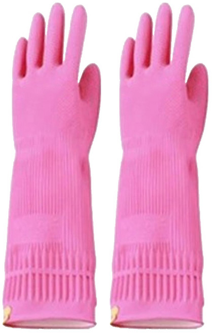 KUKOYI 家務手套 38cm橡膠掛鉤清潔手套, M, 2雙