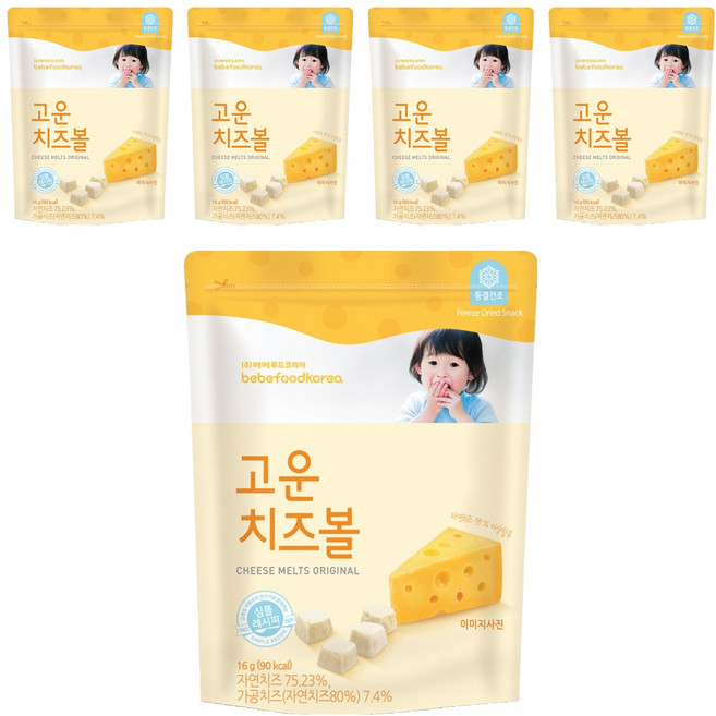 베베푸드 고운 치즈볼, 16g, 5개