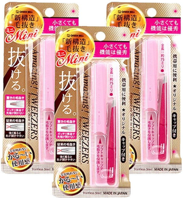 그린벨 미니 족집게 GT-227, 핑크, 3개