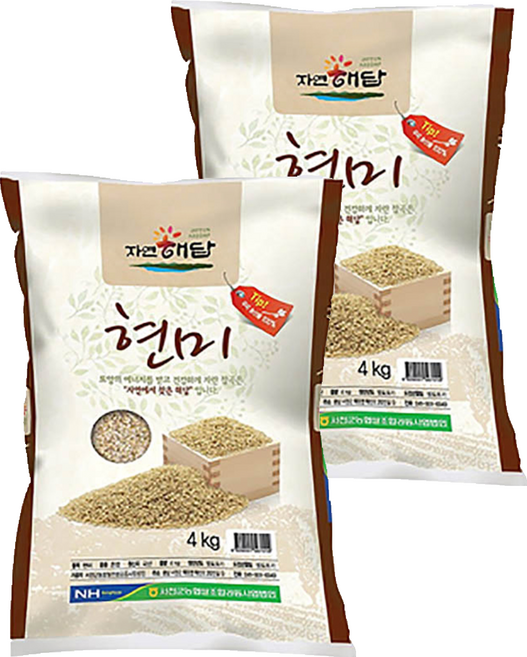 서천군농협 자연해답 현미, 4kg, 2개
