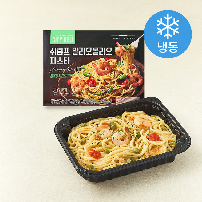 시티델리 쉬림프 알리오올리오 파스타 1인분 (냉동), 298g, 1개