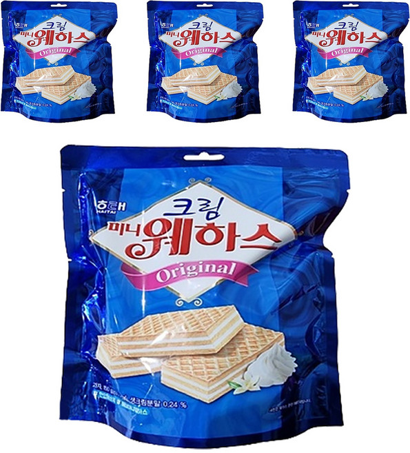 해태제과 크림 미니 웨하스, 150g, 4개