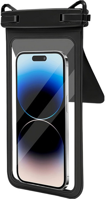 OMG 雙倉手機防水袋 7.5英吋, 黑色, 1個