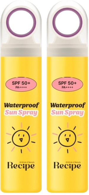 레시피 워터프루프 선스프레이 SPF50+ PA++++, 2개, 80ml