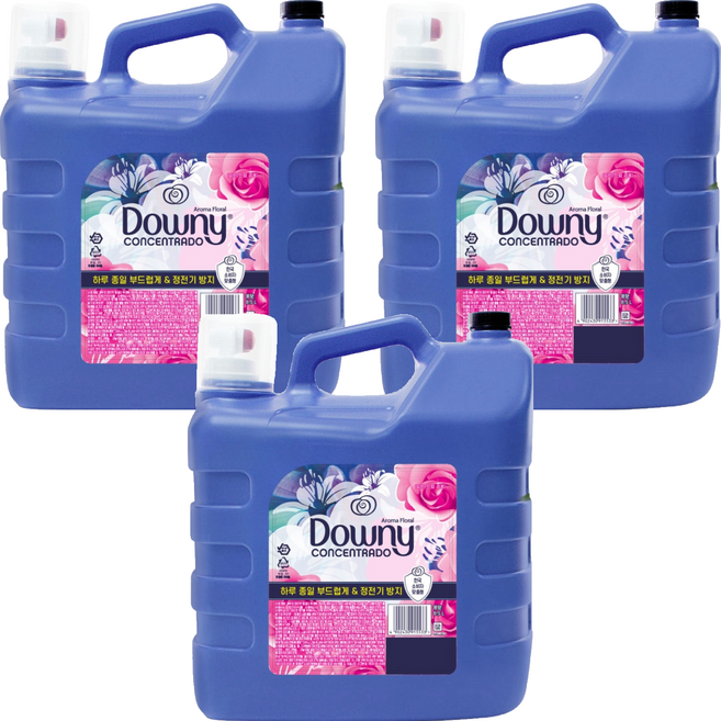 다우니 고농축 섬유유연제 아로마 플로럴 본품, 8.5L, 3개