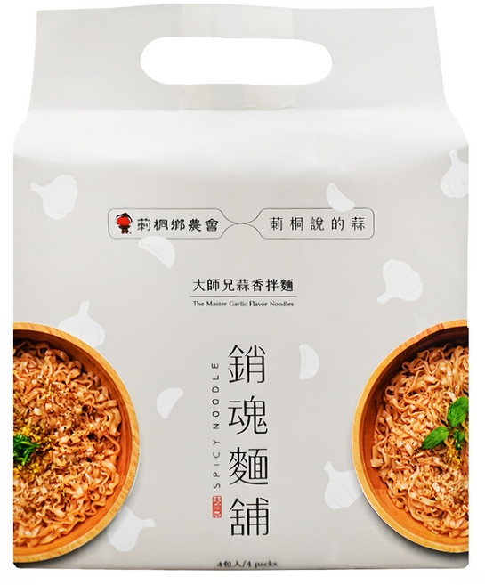 大師兄銷魂麵舖 蒜香拌麵 115g, 4包