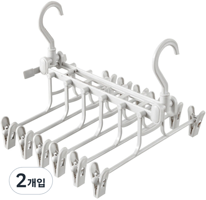 글랑앤 6단 논슬립 바지걸이, 그레이, 2개입