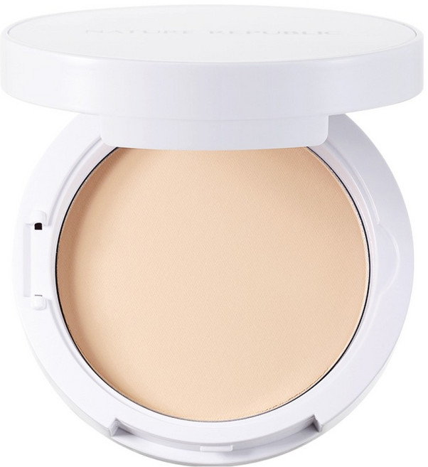 NATURE REPUBLIC 自然主義 輕柔服貼兩用防曬蜜粉餅, #1, 1盒