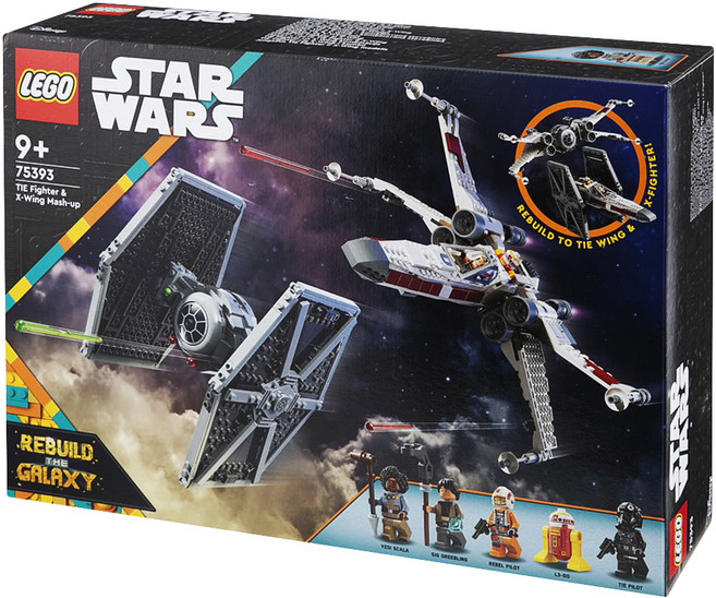 레고 스타워즈 75393 타이 파이터와 X 윙, 혼합색상, 1개
