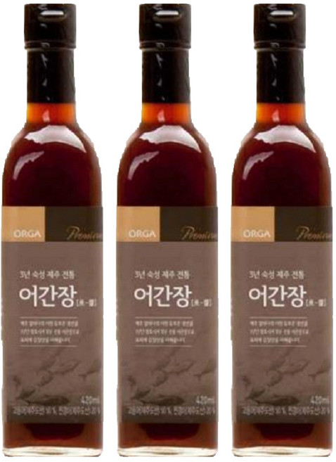 올가홀푸드 제주전통 어간장, 420ml, 3개
