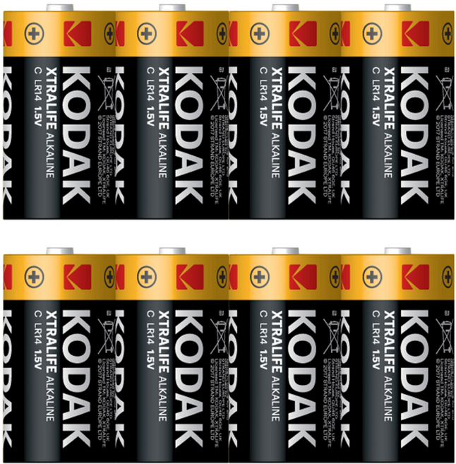 코닥 알카라인 C형 건전지 벌크형, 4개입, 2개