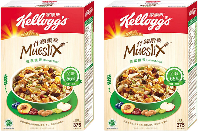 Kellogg's 家樂氏 Mueslix 什錦果麥 豐富纖果, 375g, 2盒