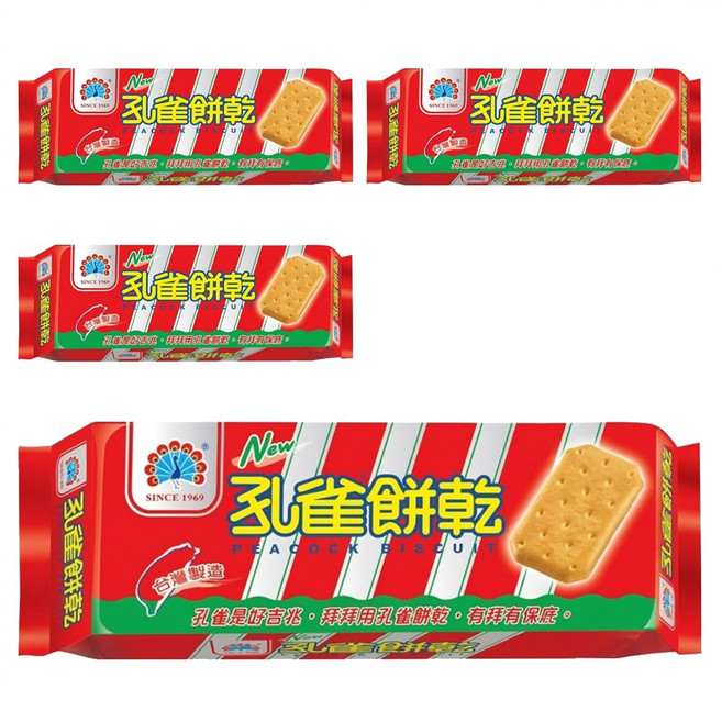 孔雀餅乾, 135g, 4包