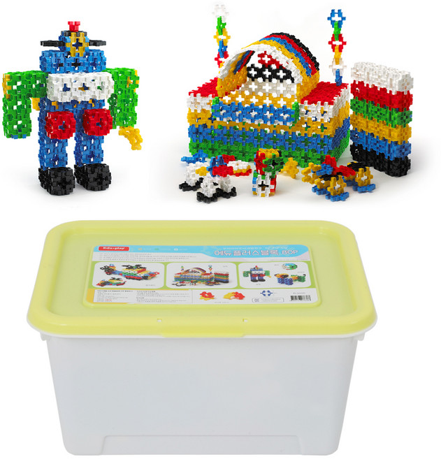 쿠쿠토이즈 에듀플러스 블록 80p, 혼합 색상, 1개