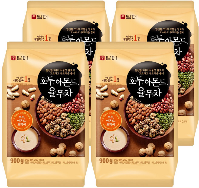 담터 호두아몬드 율무차, 900g, 1개입, 4개