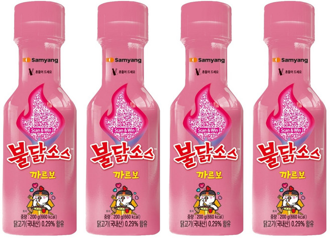 삼양 까르보불닭소스, 200g, 4개