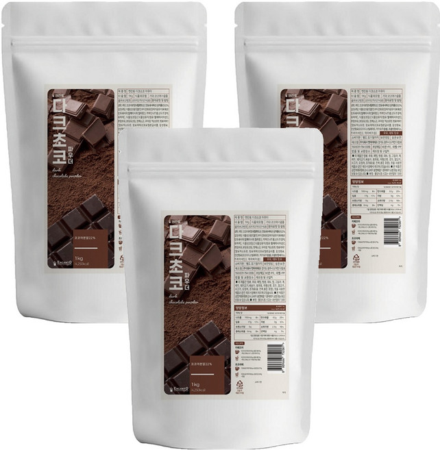 엔칸토 다크초코 파우더, 1kg, 3개, 1개입