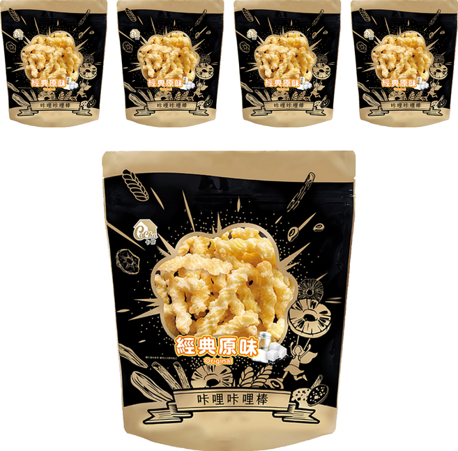 CACHA 卡恰 咔哩咔哩棒 經典原味, 130g, 5包