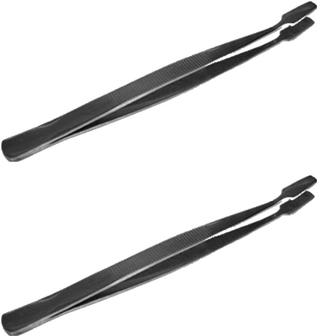 와이츄 속눈썹 집게 슬림형, 실버, 2개