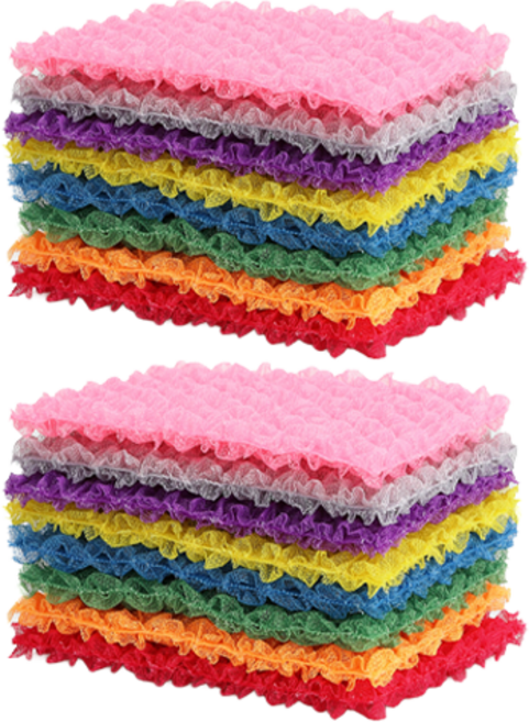 엠보싱 수세미 세트, 8개입, 2개