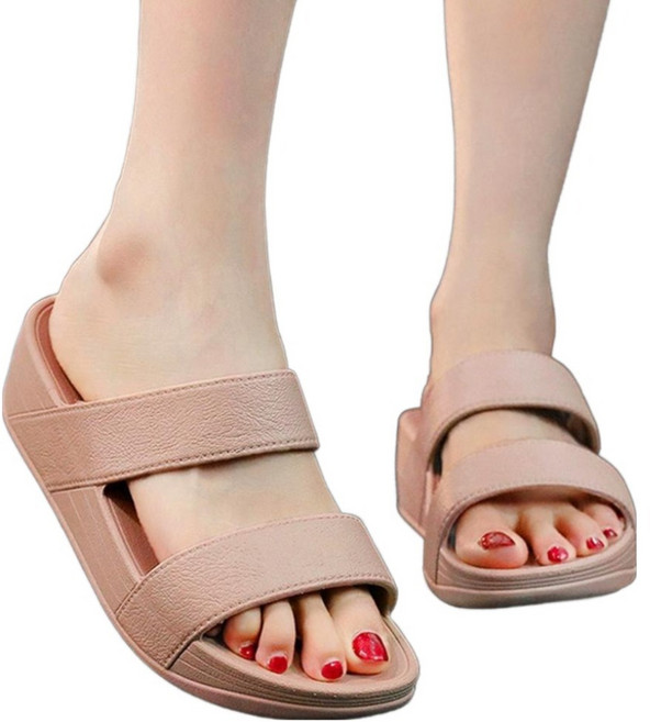 女款休閒雙帶拖鞋