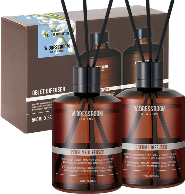 더블유드레스룸 오브제 디퓨저, 97번 에이프릴코튼, 2개
