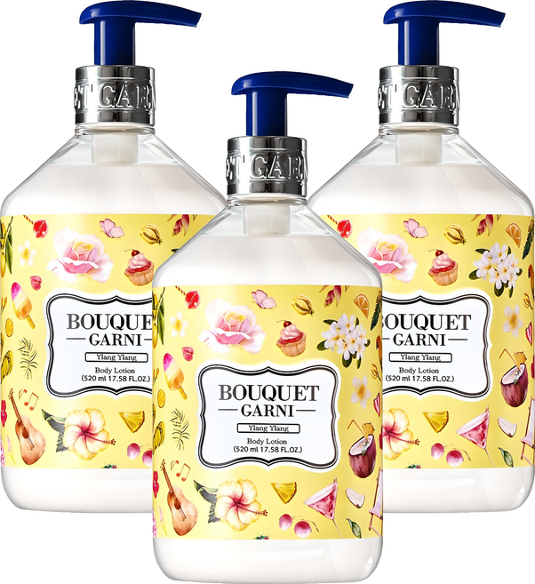 부케가르니 바디로션 일랑일랑, 520ml, 3개