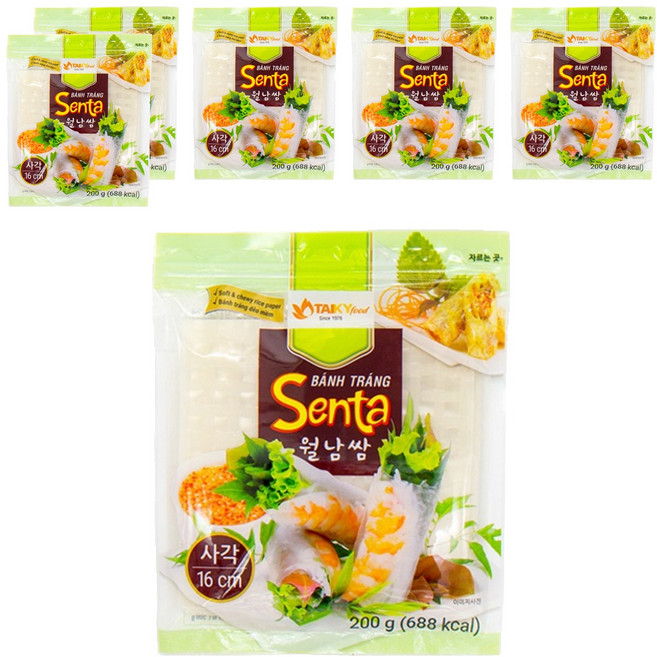 타이키 월남쌈 사각 16cm, 200g, 6개