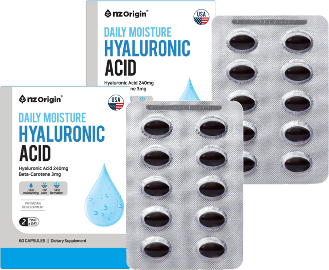엔젯오리진 데일리 모이스처 히알루론산, 60정, 2개