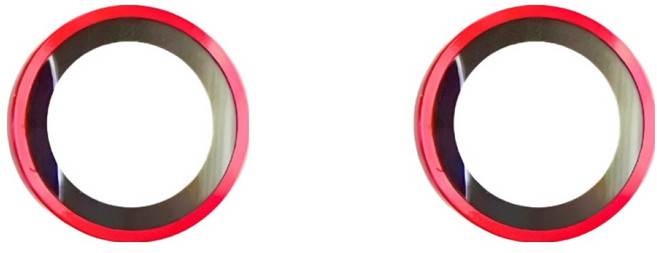 STAR 訊鋒科技 航太鋁金屬框鏡頭保護鏡 紅色 2個, 1組