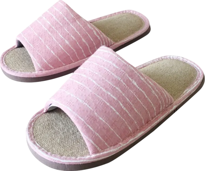 TAIWAN SLIPPER 台灣犀利趴 台灣製造 輕活系列 家居室內棉麻蓆拖 22~24.5cm適合, 粉色, 1雙