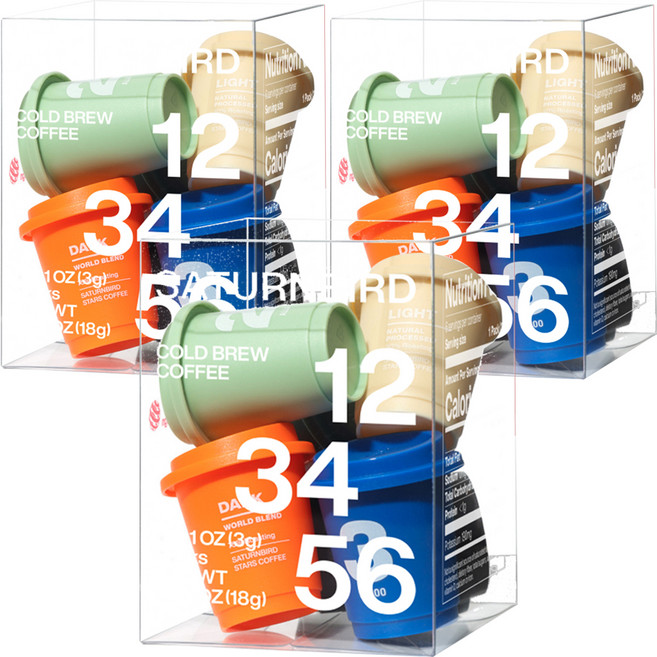 새턴버드 콜드브루 커피 6종, 3g, 6개입, 3세트