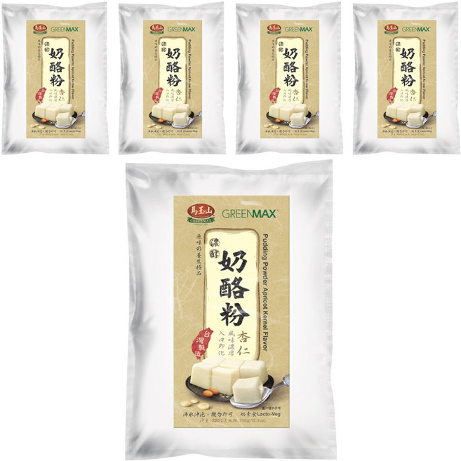 馬玉山 濃醇奶酪粉 杏仁, 350g, 5個
