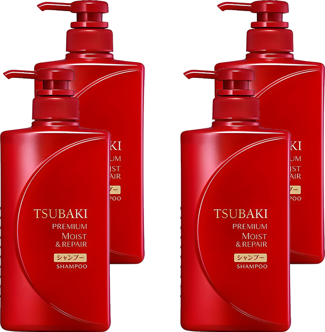 츠바키 프리미엄 모이스트 리페어 샴푸 플로럴 프루티향, 490ml, 4개