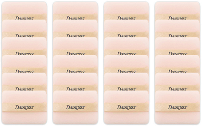 다크니스 사각 후로킹 퍼프, 혼합색상, 24개