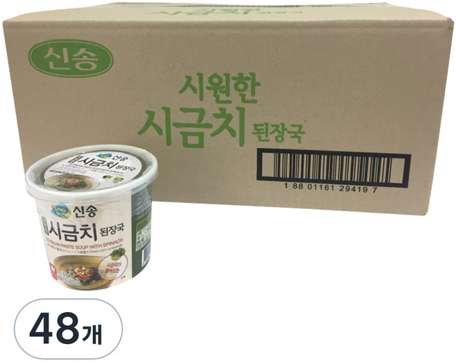 신송 시원한 시금치 즉석 된장국, 10g, 48개