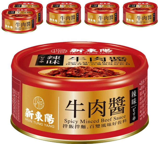 新東陽 辣味牛肉醬, 110g, 6罐