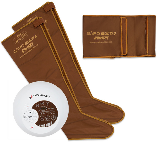 가포 멀티5 공기압 본체+ 다리 + 허리커프 다리 마사지기 세트 GAPO MULTI 5 PLUS, 혼합색상