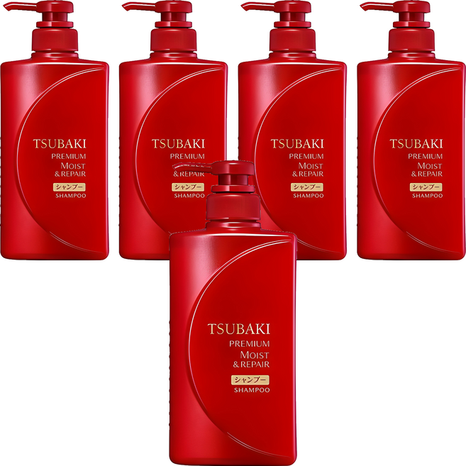 츠바키 프리미엄 모이스트 리페어 샴푸 플로럴 프루티향, 490ml, 5개